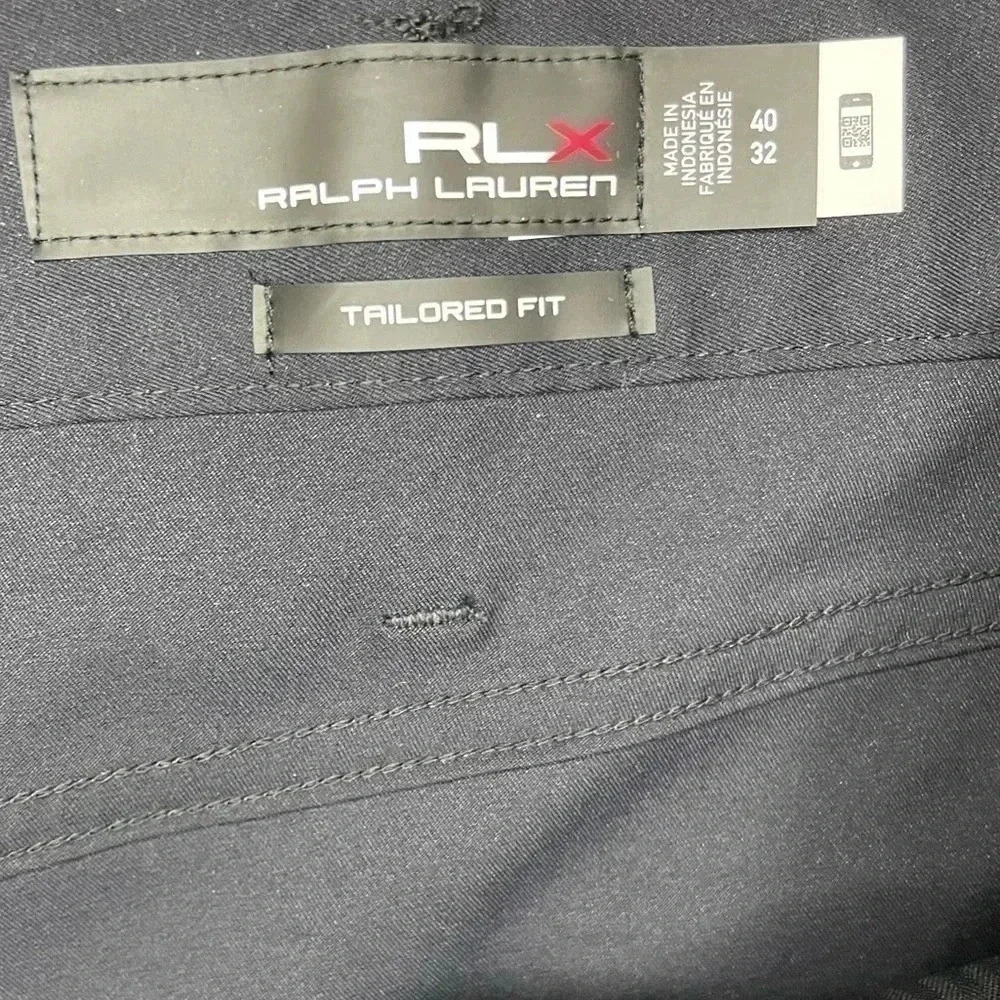 RLX Ralph Lauren Athletic Tailored Fit Black 5 Pocket Pants sz 40x32 - Picture 5 of 11